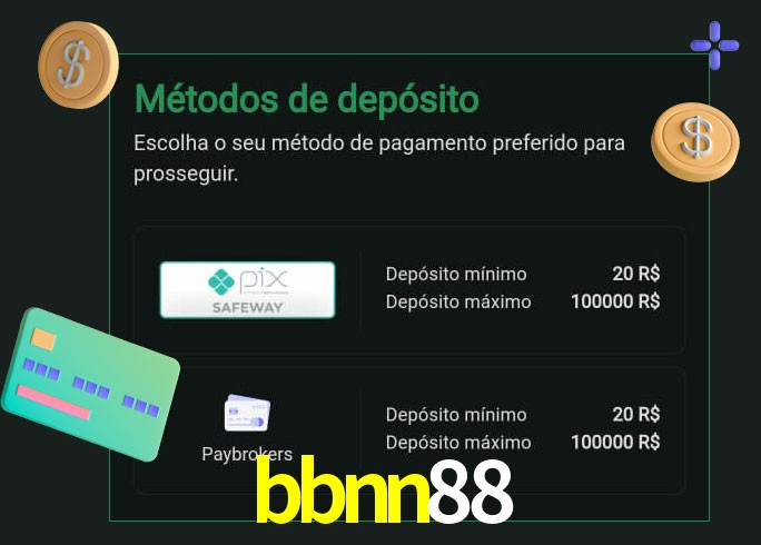O cassino bbnn88 oferece uma grande variedade de métodos de pagamento